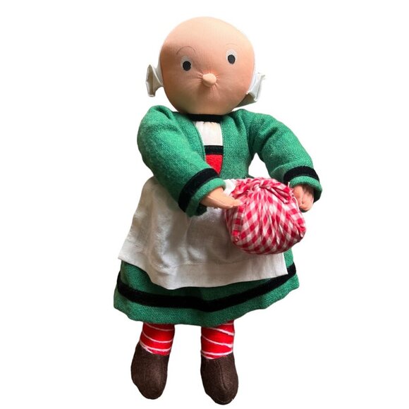 VTG '70s Becassine by Minerve Cloth French Cloth Doll 12.5" - Picture 1 of 8